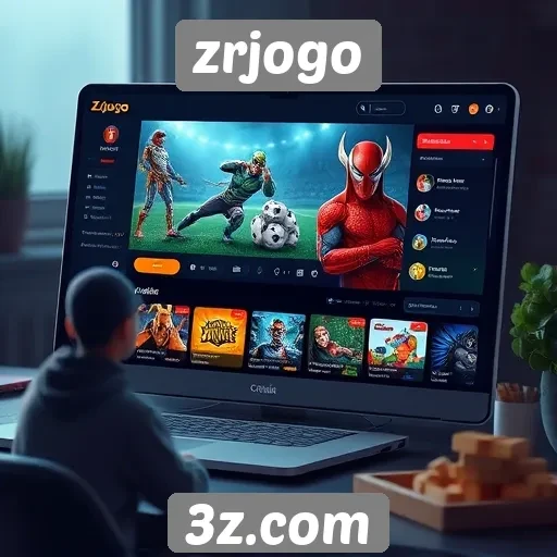 Navegando pela interface intuitiva do site zrjogo